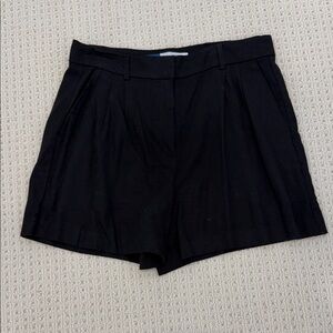 Old Navy Black High Waist Linen Blend Taylor Women's Shorts